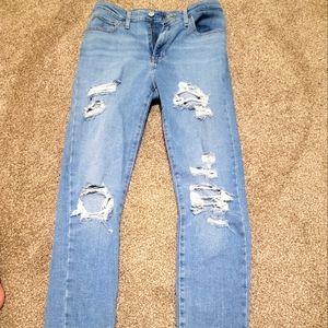 Distressed jeans